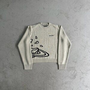 Broken Planet Knit Sweater Bone White